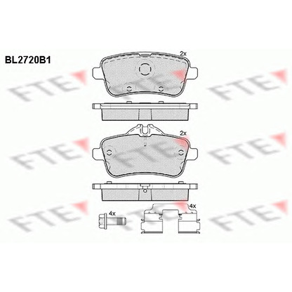 Photo Brake Pad Set, disc brake FTE BL2720B1