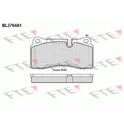 Photo Brake Pad Set, disc brake FTE BL2764A1