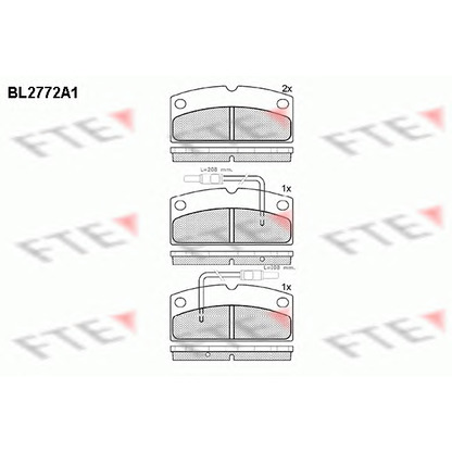 Photo Brake Pad Set, disc brake FTE BL2772A1