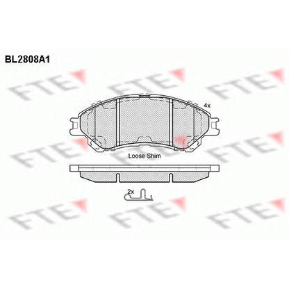 Foto Bremsbelagsatz, Scheibenbremse FTE BL2808A1