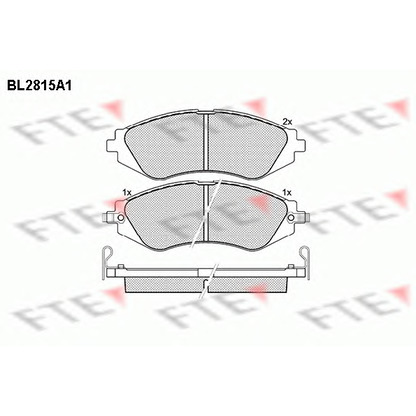 Фото Комплект тормозных колодок, дисковый тормоз FTE BL2815A1