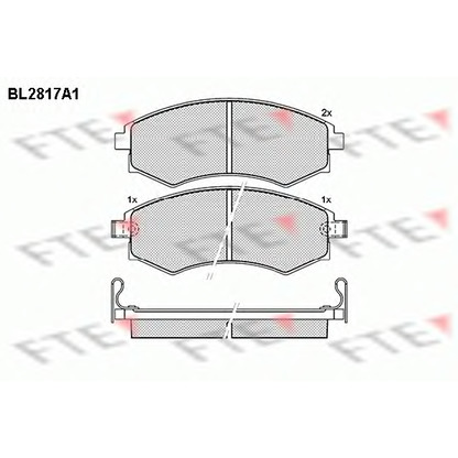 Photo Kit de plaquettes de frein, frein à disque FTE BL2817A1