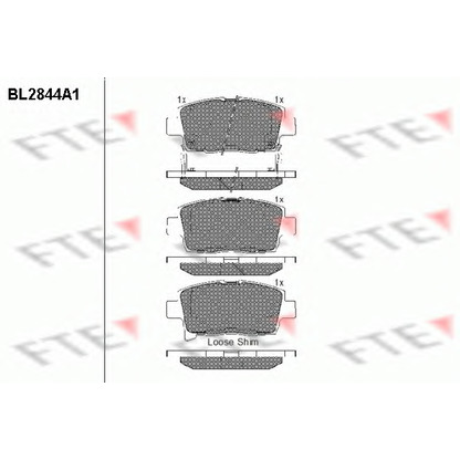 Photo Kit de plaquettes de frein, frein à disque FTE BL2844A1