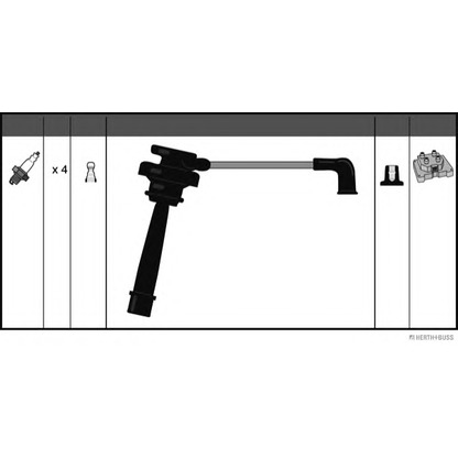 Zdjęcie Zestaw przewodów zapłonowych HERTH+BUSS J5385013