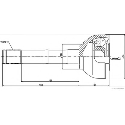 Foto Juego de articulación, árbol de transmisión HERTH+BUSS J2828008