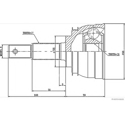 Photo Joint Kit, drive shaft HERTH+BUSS J2821006