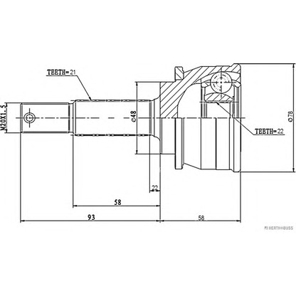 Photo Jeu de joints, arbre de transmission HERTH+BUSS J2821016