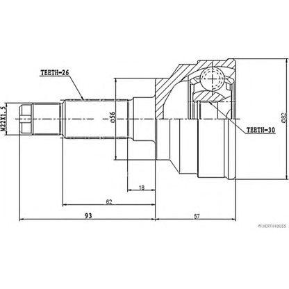 Photo Jeu de joints, arbre de transmission HERTH+BUSS J2823012