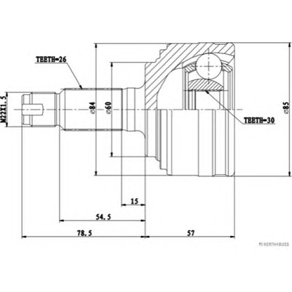 Photo Joint Kit, drive shaft HERTH+BUSS J2824140