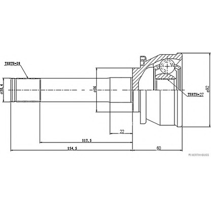 Photo Jeu de joints, arbre de transmission HERTH+BUSS J2825006