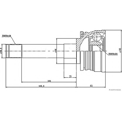 Zdjęcie Zestaw przegubu, półoż napędowa HERTH+BUSS J2825007