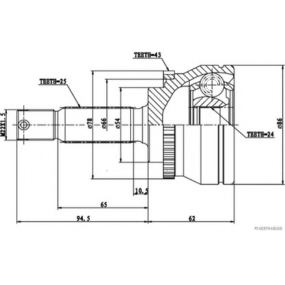 Photo Jeu de joints, arbre de transmission HERTH+BUSS J2825125