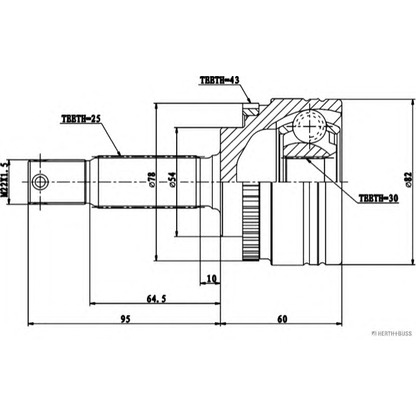 Photo Jeu de joints, arbre de transmission HERTH+BUSS J2825132