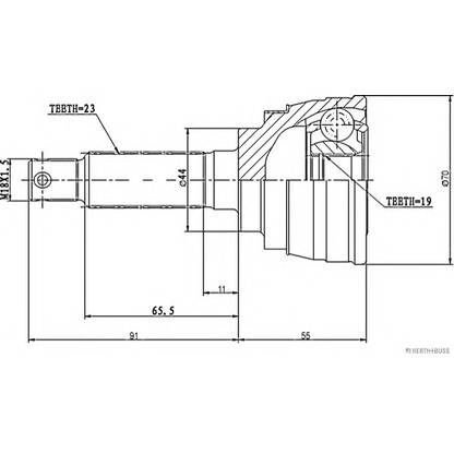 Photo Joint Kit, drive shaft HERTH+BUSS J2828001