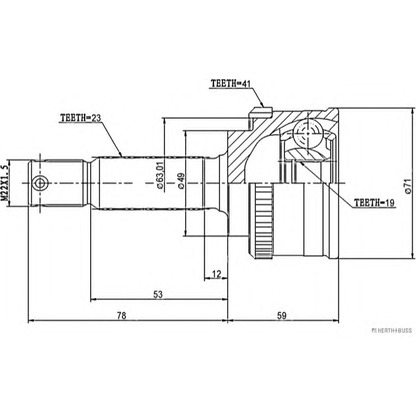 Photo Joint Kit, drive shaft HERTH+BUSS J2828116