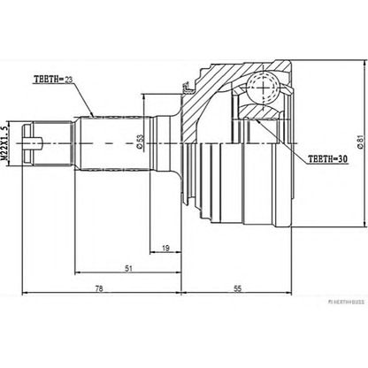 Foto Albero motore/Semiasse HERTH+BUSS J2834000