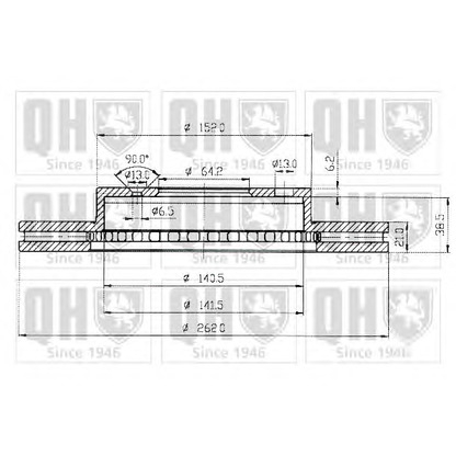 Фото Тормозной диск QUINTON HAZELL BDC4372