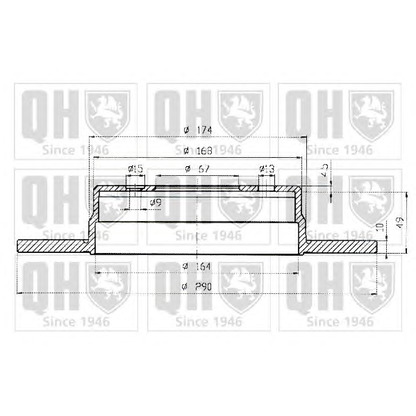 Фото Тормозной диск QUINTON HAZELL BDC4541