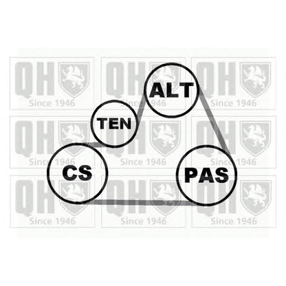 Photo Jeu de courroies trapézoïdales à nervures QUINTON HAZELL QDK28