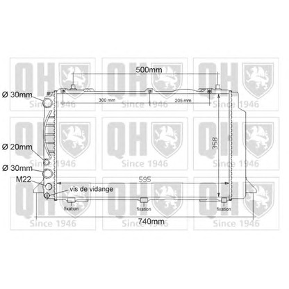 Foto Radiador, refrigeración del motor QUINTON HAZELL QER1008