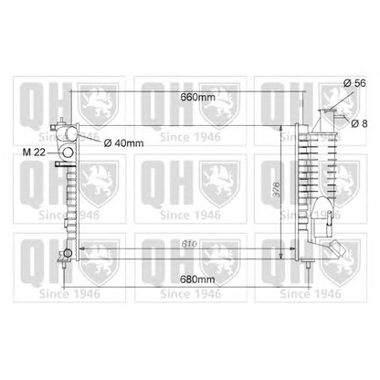 Foto Radiador, refrigeración del motor QUINTON HAZELL QER1054