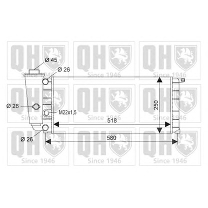 Foto Radiador, refrigeración del motor QUINTON HAZELL QER1081