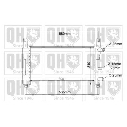 Foto Radiador, refrigeración del motor QUINTON HAZELL QER1102