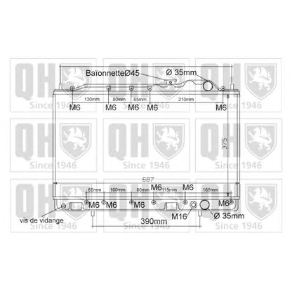 Foto Radiador, refrigeración del motor QUINTON HAZELL QER1202