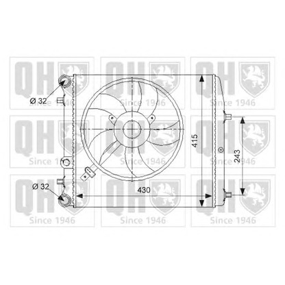 Photo Radiator, engine cooling QUINTON HAZELL QER1435