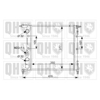 Foto Radiador, refrigeración del motor QUINTON HAZELL QER1553