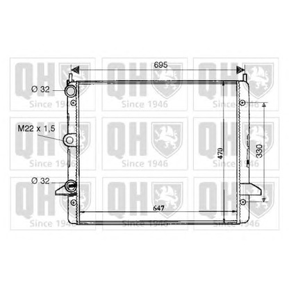 Foto Radiador, refrigeración del motor QUINTON HAZELL QER1635