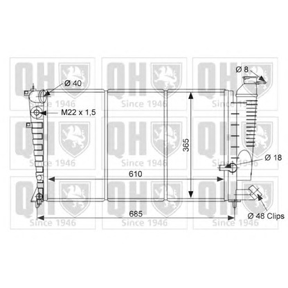 Photo Radiator, engine cooling QUINTON HAZELL QER1798