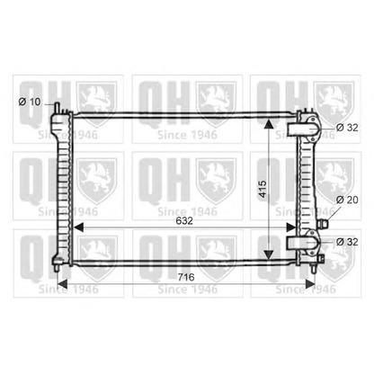 Фото Радиатор, охлаждение двигателя QUINTON HAZELL QER1964