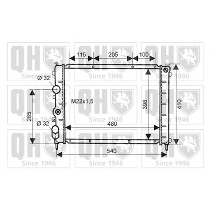 Foto Radiador, refrigeración del motor QUINTON HAZELL QER2030