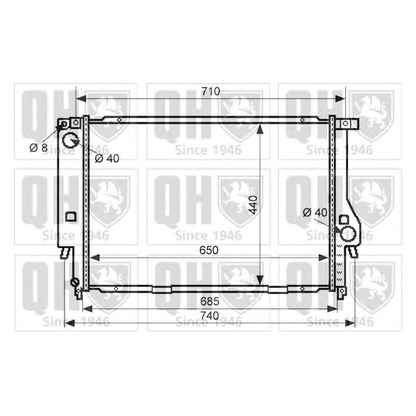 Foto Radiador, refrigeración del motor QUINTON HAZELL QER2120