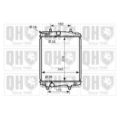 Foto Radiador, refrigeración del motor QUINTON HAZELL QER2525