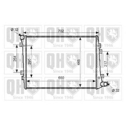 Foto Radiador, refrigeración del motor QUINTON HAZELL QER2535