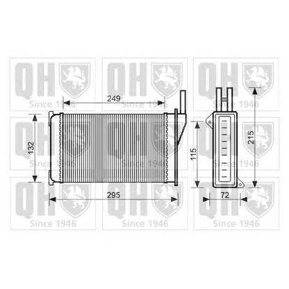 Photo Heat Exchanger, interior heating QUINTON HAZELL QHR2017