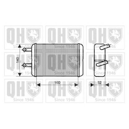 Photo Heat Exchanger, interior heating QUINTON HAZELL QHR2033