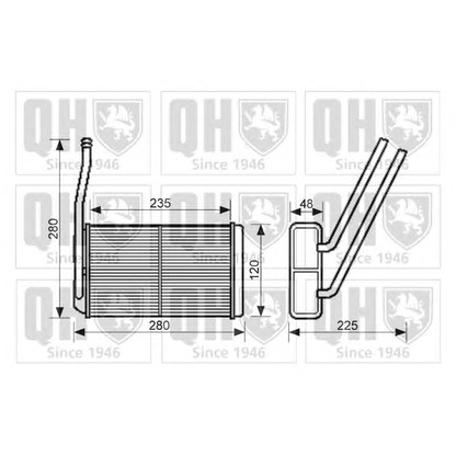 Photo Heat Exchanger, interior heating QUINTON HAZELL QHR2042