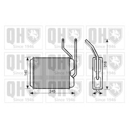 Photo Heat Exchanger, interior heating QUINTON HAZELL QHR2070