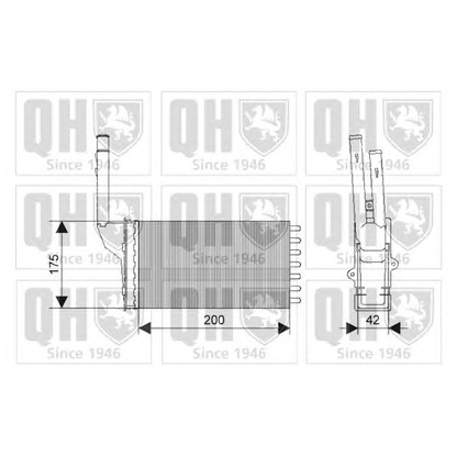 Photo Heat Exchanger, interior heating QUINTON HAZELL QHR2103