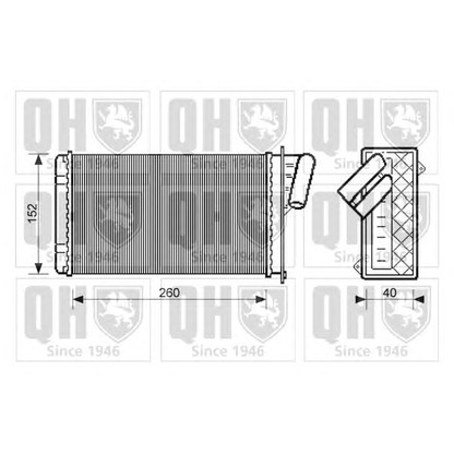 Photo Heat Exchanger, interior heating QUINTON HAZELL QHR2124