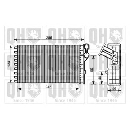 Фото Теплообменник, отопление салона QUINTON HAZELL QHR2220
