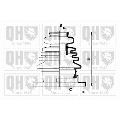 Photo Bellow Set, drive shaft QUINTON HAZELL QJB672