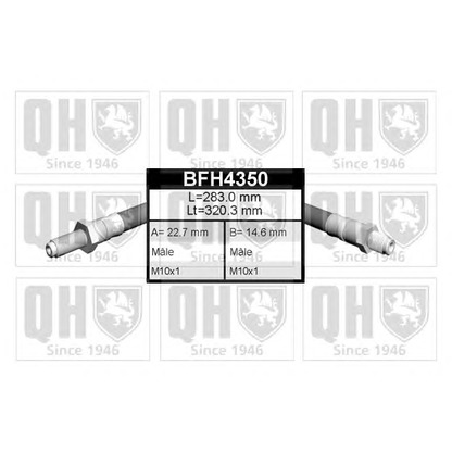 Zdjęcie Przewód hamulcowy elastyczny QUINTON HAZELL BFH4350