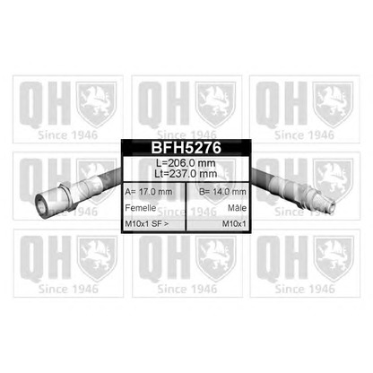 Zdjęcie Przewód hamulcowy elastyczny QUINTON HAZELL BFH5276