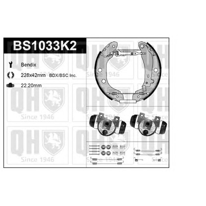 Zdjęcie Zesatw szczęk hamulcowych QUINTON HAZELL BS1033K2