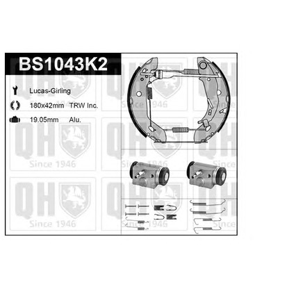 Photo Kit de freins, freins à tambours QUINTON HAZELL BS1043K2