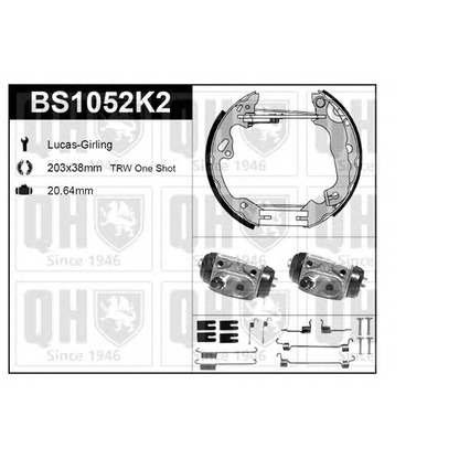 Photo Brake Shoe Set QUINTON HAZELL BS1052K2